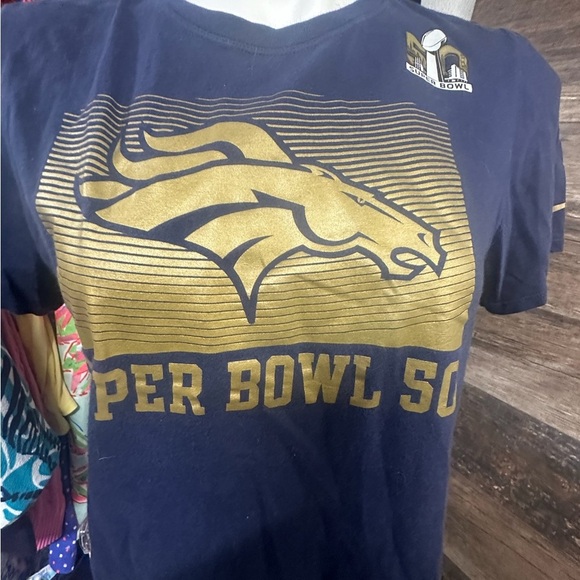Nike Denver Broncos Blue and Gold Super Bowl 50 Short Sleeve Tee - Picture 2 of 6